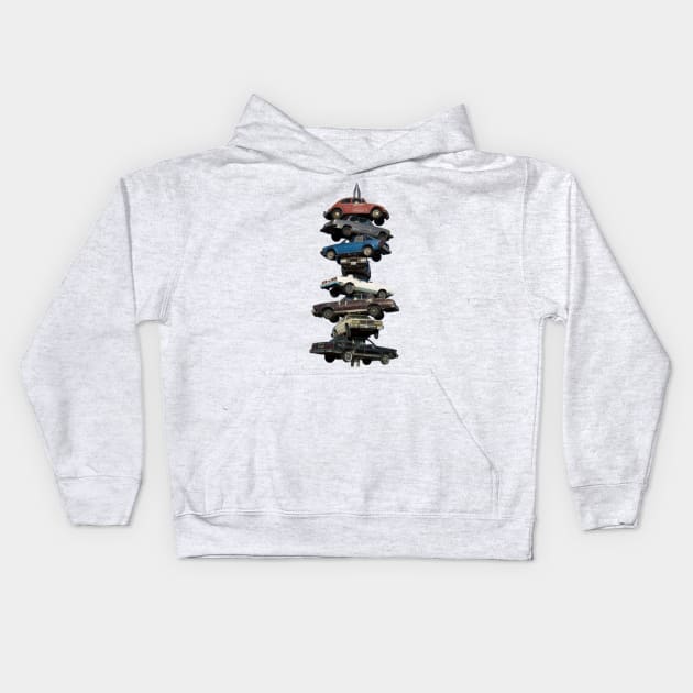 Get Your Cars Stacked Up! (Spindle) Kids Hoodie by YJ PRINTART